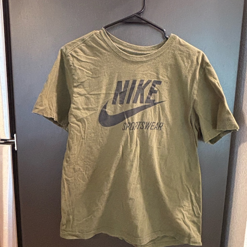 Nike Olive Green Tee with White Logo